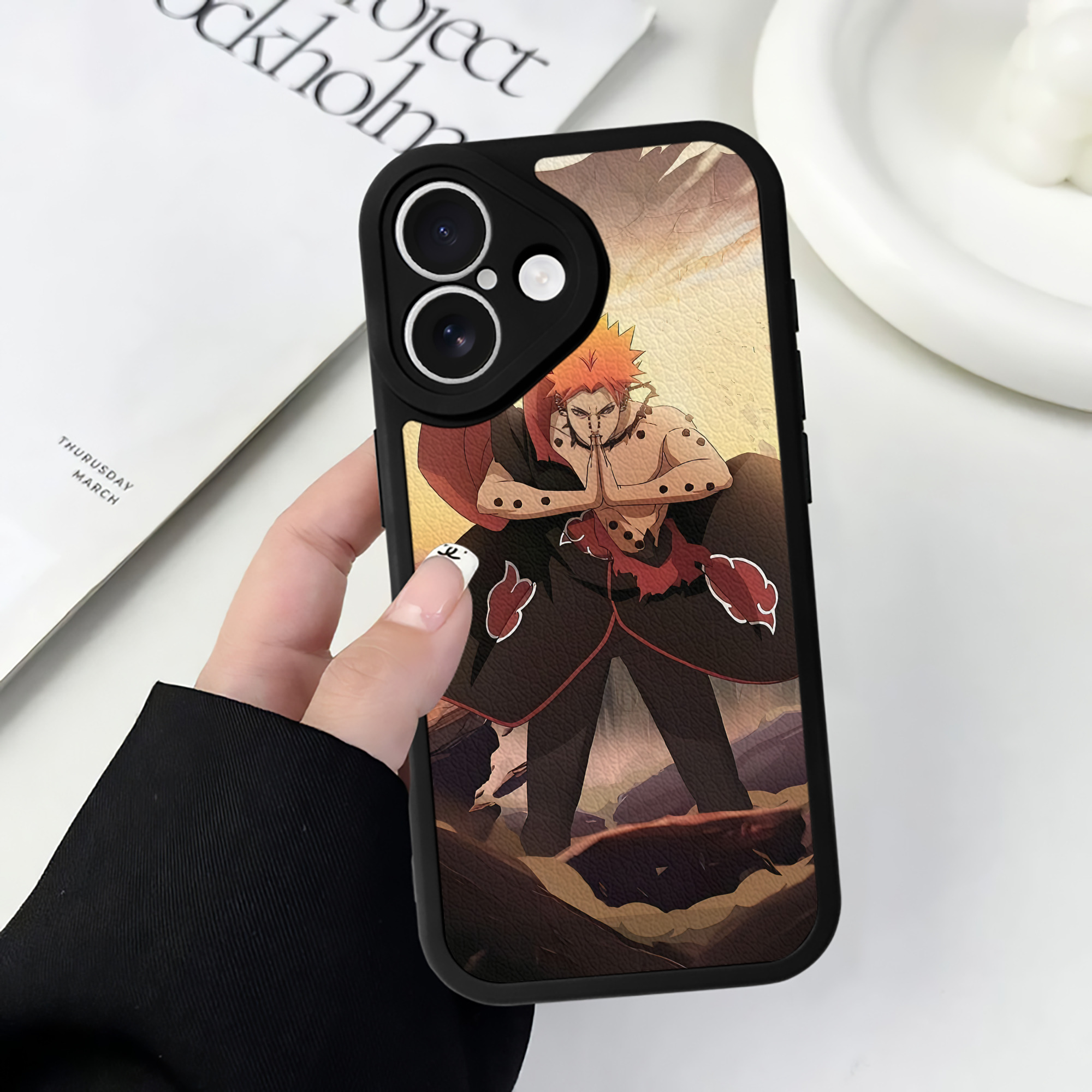 （画像用） NARUTO -ナルト- NARUTO -ナルト- 疾風伝 【iPhone 16シリーズ対応】シリコンスマホケース（レザー調） 材質：シリコン
